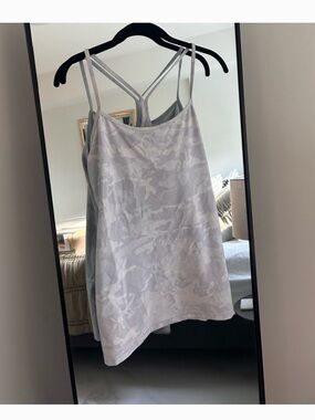 lululemon athletica Light Gray Camo Strappy Tank